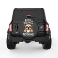 BUSY DOING NOTHING BLACK TIRE COVER