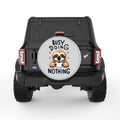 BUSY DOING NOTHING SILVER CARBON FIBER TIRE COVER
