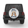 BUSY DOING NOTHING BLACK TIRE COVER
