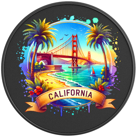 CALIFORNIA BLACK CARBON FIBER TIRE COVER