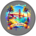 CALIFORNIA SILVER CARBON FIBER TIRE COVER
