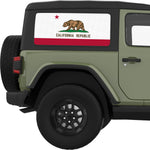 CALIFORNIA STATE FLAG QUARTER WINDOW DECAL FITS 2011-2018 JEEP WRANGLER 2 DOOR HARD TOP JK