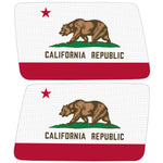 CALIFORNIA STATE FLAG QUARTER WINDOW DRIVER & PASSENGER DECALS