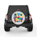 CALIFORNIA SILVER CARBON FIBER TIRE COVER