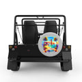 CALIFORNIA SILVER CARBON FIBER TIRE COVER FOR MOKE