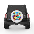 CALIFORNIA PEARL  WHITE CARBON FIBER TIRE COVER