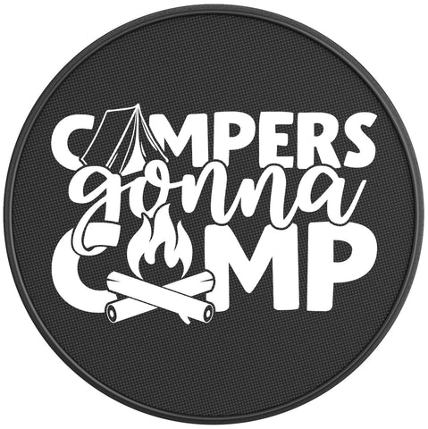 CAMPERS GONNA CAMP PEARL  WHITE CARBON FIBER TIRE COVER
