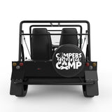 CAMPERS GONNA CAMP BLACK CARBON FIBER TIRE COVER FOR MOKE