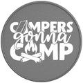 CAMPERS GONNA CAMP SILVER CARBON FIBER TIRE COVER