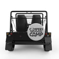 CAMPERS GONNA CAMP SILVER CARBON FIBER TIRE COVER FOR MOKE