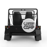 CAMPERS GONNA CAMP WHITE CARBON FIBER TIRE COVER FOR MOKE