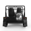 CAMPING IS MY FAVORITE THERAPY BLACK CARBON FIBER TIRE COVER FOR MOKE