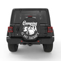 CAMPING IS MY THERAPY PEARL  WHITE CARBON FIBER TIRE COVER
