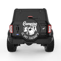 CAMPING IS MY THERAPY BLACK TIRE COVER