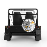 CAMPING LAKE VIEW BLACK CARBON FIBER TIRE COVER FOR MOKE