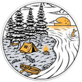 CAMPING LAKE VIEW BLACK TIRE COVER