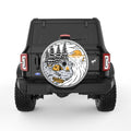 CAMPING LAKE VIEW SILVER CARBON FIBER TIRE COVER