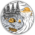 CAMPING LAKE VIEW WHITE TIRE COVER