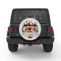 CAMPING MODE SILVER CARBON FIBER TIRE COVER