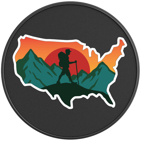 CAMPING USA BLACK CARBON FIBER TIRE COVER