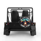 CAMP FIRE NIGHTS BLACK CARBON FIBER TIRE COVER FOR MOKE