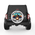 CAMP FIRE NIGHTS SILVER CARBON FIBER TIRE COVER