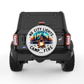 CAMP FIRE NIGHTS PEARL  WHITE CARBON FIBER TIRE COVER