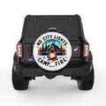 CAMP FIRE NIGHTS WHITE TIRE COVER