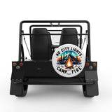 CAMP FIRE NIGHTS WHITE TIRE COVER FOR MOKE