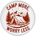 CAMP MORE WORRY LESS WHITE TIRE COVER
