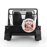 CAMP MORE WORRY LESS WHITE TIRE COVER FOR MOKE