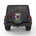 CANCER SUCKS IN EVERY COLOR BLACK CARBON FIBER TIRE COVER