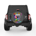 CANCER SUCKS IN EVERY COLOR BLACK CARBON FIBER TIRE COVER