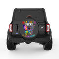 CANCER SUCKS IN EVERY COLOR BLACK TIRE COVER