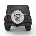 CANCER SUCKS IN EVERY COLOR WHITE TIRE COVER
