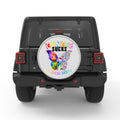 CANCER SUCKS IN EVERY COLOR BLACK TIRE COVER