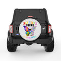CANCER SUCKS IN EVERY COLOR PEARL  WHITE CARBON FIBER TIRE COVER