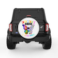 CANCER SUCKS IN EVERY COLOR WHITE TIRE COVER