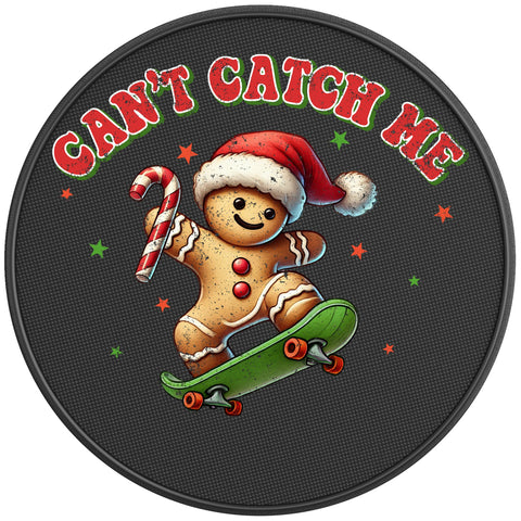 CANT CATCH ME BLACK CARBON FIBER TIRE COVER