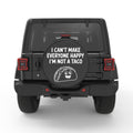 CANT MAKE EVERYONE HAPPY NOT TACO PEARL  WHITE CARBON FIBER TIRE COVER
