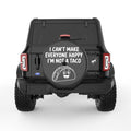 CANT MAKE EVERYONE HAPPY NOT TACO BLACK CARBON FIBER TIRE COVER