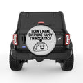 CANT MAKE EVERYONE HAPPY NOT TACO SILVER CARBON FIBER TIRE COVER