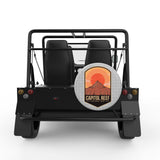 CAPITOL REEF SILVER CARBON FIBER TIRE COVER FOR MOKE
