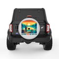 CATCHING PEACE SILVER CARBON FIBER TIRE COVER