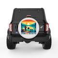 CATCHING PEACE PEARL  WHITE CARBON FIBER TIRE COVER