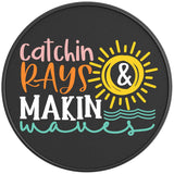 CATCHIN RAYS AND MAKIN WAVES BLACK CARBON FIBER TIRE COVER