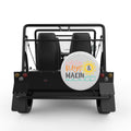 CATCHIN RAYS AND MAKIN WAVES WHITE CARBON FIBER TIRE COVER FOR MOKE