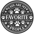 CATS ARE MY FAVORITE PEOPLE PEARL  WHITE CARBON FIBER TIRE COVER