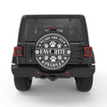 CATS ARE MY FAVORITE PEOPLE BLACK CARBON FIBER TIRE COVER
