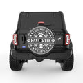 CATS ARE MY FAVORITE PEOPLE BLACK CARBON FIBER TIRE COVER